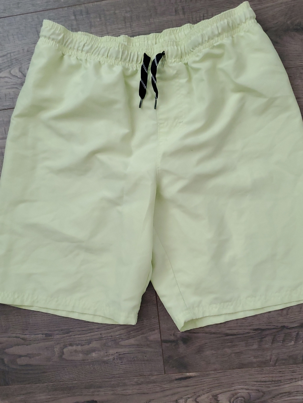 wonder nation Lemon Yellow Elastic Waist Shorts with Black Drawstring